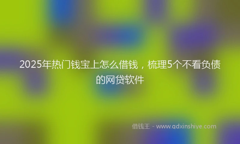 2025年热门钱宝上怎么借钱，梳理5个不看负债的网贷软件