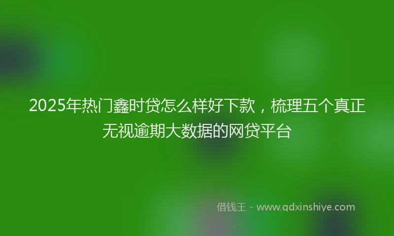 2025年热门鑫时贷怎么样好下款，梳理五个真正无视逾期大数据的网贷平台