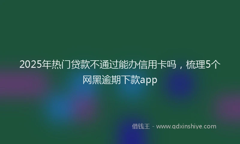 2025年热门贷款不通过能办信用卡吗，梳理5个网黑逾期下款app