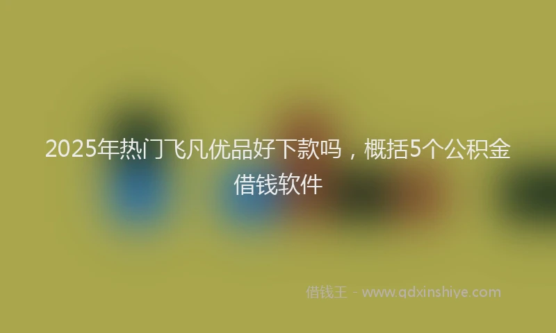 2025年热门飞凡优品好下款吗，概括5个公积金借钱软件