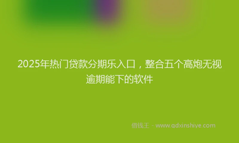 2025年热门贷款分期乐入口，整合五个高炮无视逾期能下的软件