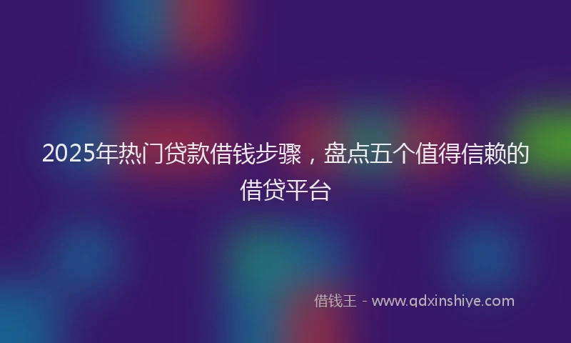 2025年热门贷款借钱步骤，盘点五个值得信赖的借贷平台