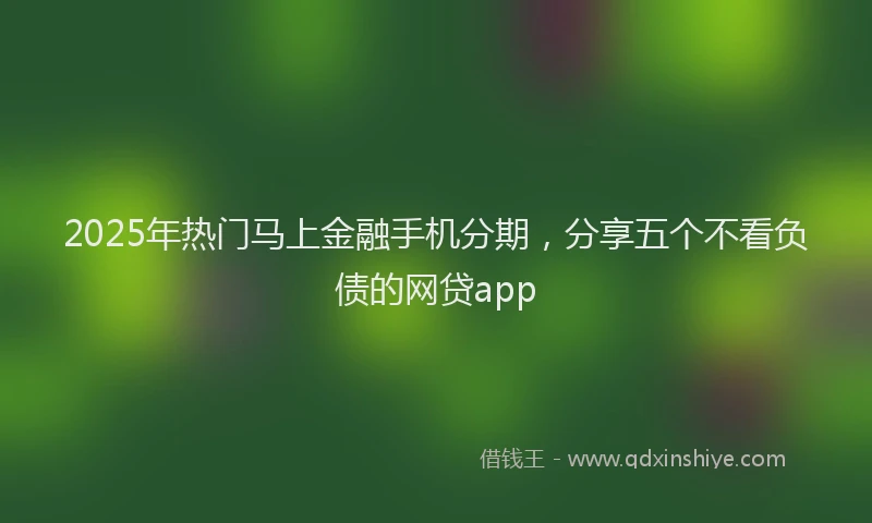 2025年热门马上金融手机分期，分享五个不看负债的网贷app