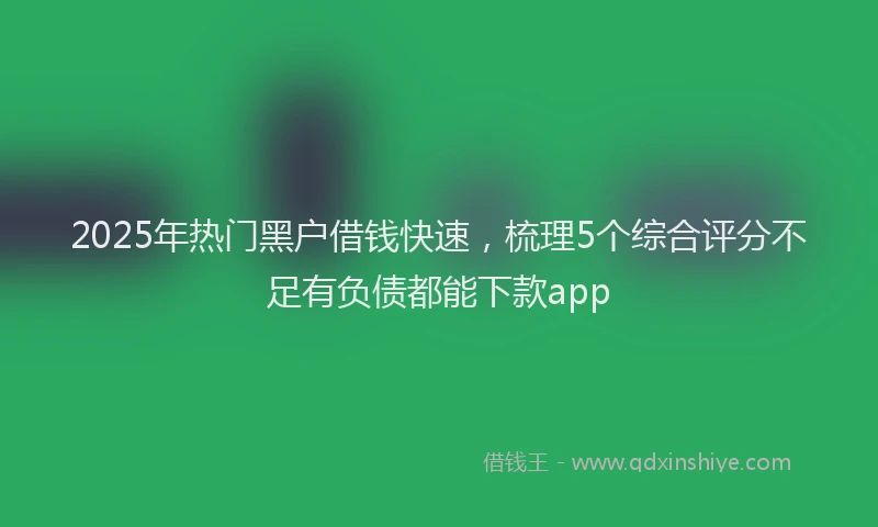 2025年热门黑户借钱快速，梳理5个综合评分不足有负债都能下款app