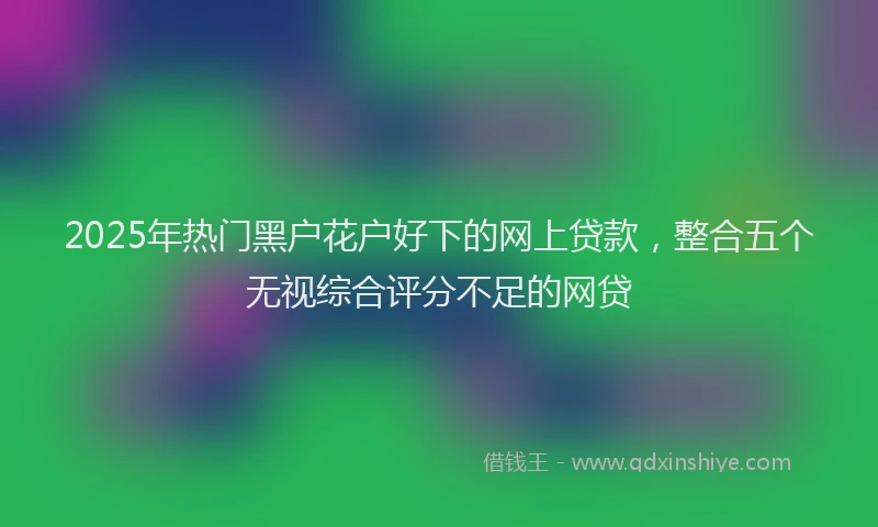2025年热门黑户花户好下的网上贷款，整合五个无视综合评分不足的网贷