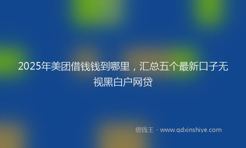 2025年美团借钱钱到哪里，汇总五个最新口子无视黑白户网贷