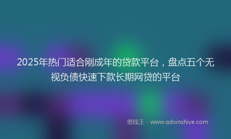 2025年热门适合刚成年的贷款平台，盘点五个无视负债快速下款长期网贷的平台