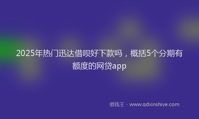 2025年热门迅达借呗好下款吗，概括5个分期有额度的网贷app