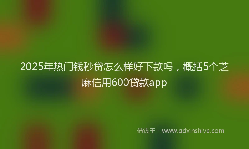 2025年热门钱秒贷怎么样好下款吗，概括5个芝麻信用600贷款app