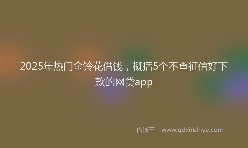 2025年热门金铃花借钱，概括5个不查征信好下款的网贷app