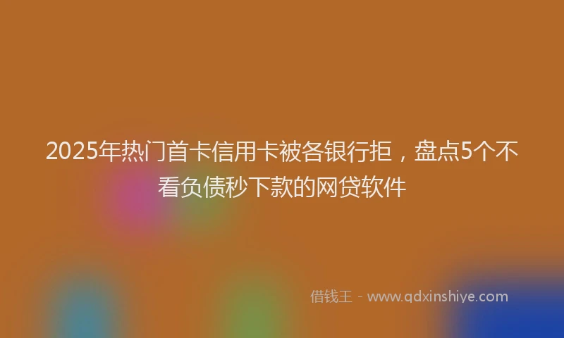 2025年热门首卡信用卡被各银行拒，盘点5个不看负债秒下款的网贷软件