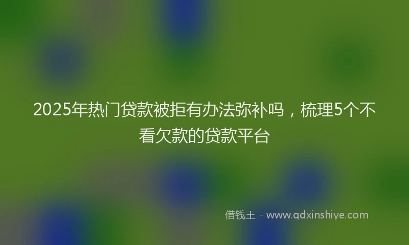 2025年热门贷款被拒有办法弥补吗，梳理5个不看欠款的贷款平台