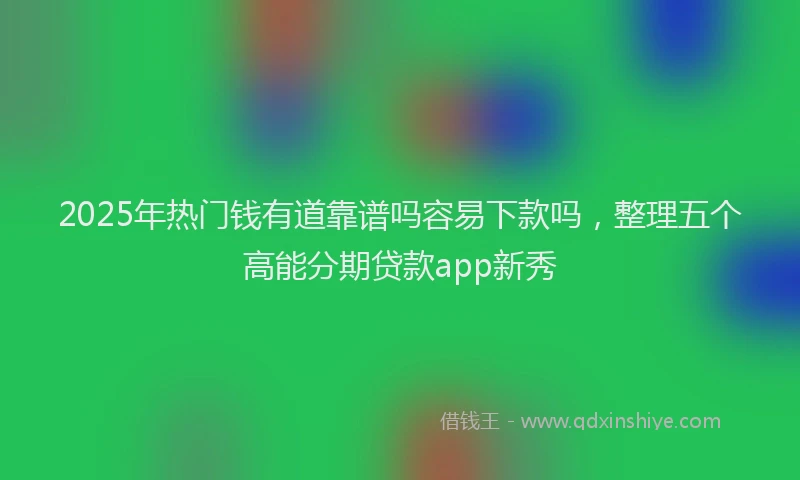 2025年热门钱有道靠谱吗容易下款吗，整理五个高能分期贷款app新秀