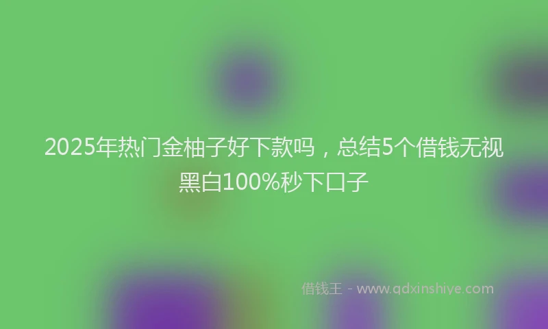 2025年热门金柚子好下款吗，总结5个借钱无视黑白100%秒下口子