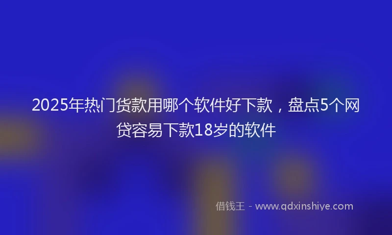 2025年热门货款用哪个软件好下款，盘点5个网贷容易下款18岁的软件