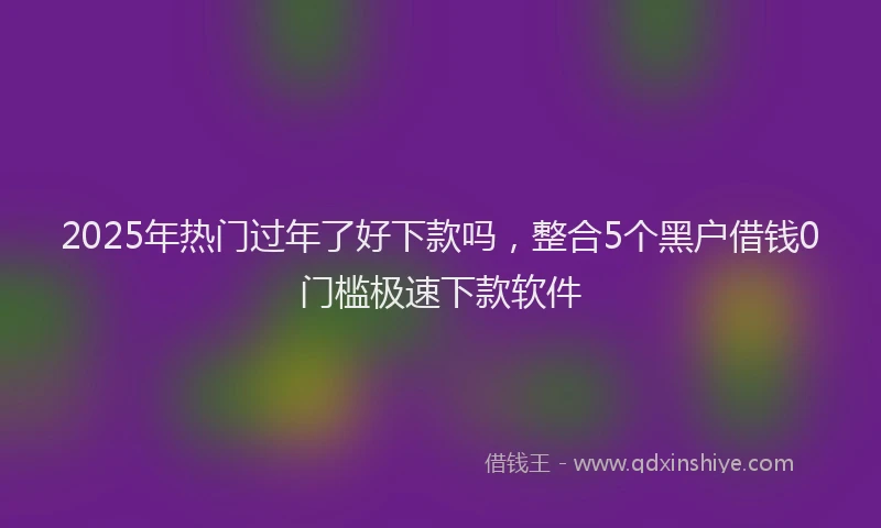2025年热门过年了好下款吗，整合5个黑户借钱0门槛极速下款软件