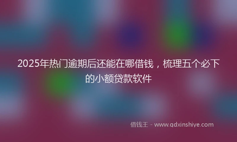 2025年热门逾期后还能在哪借钱，梳理五个必下的小额贷款软件