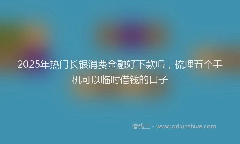 2025年热门长银消费金融好下款吗，梳理五个手机可以临时借钱的口子