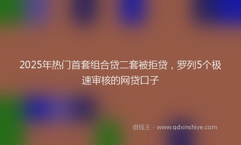 2025年热门首套组合贷二套被拒贷，罗列5个极速审核的网贷口子