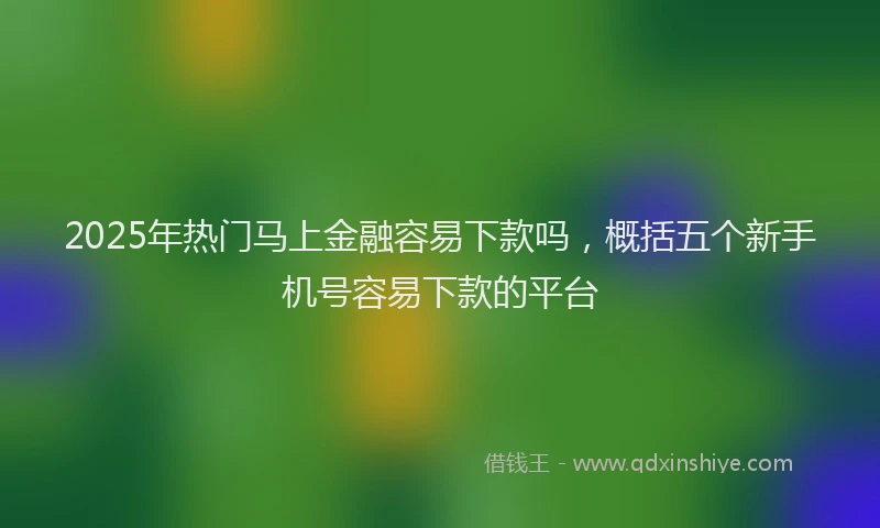 2025年热门马上金融容易下款吗，概括五个新手机号容易下款的平台