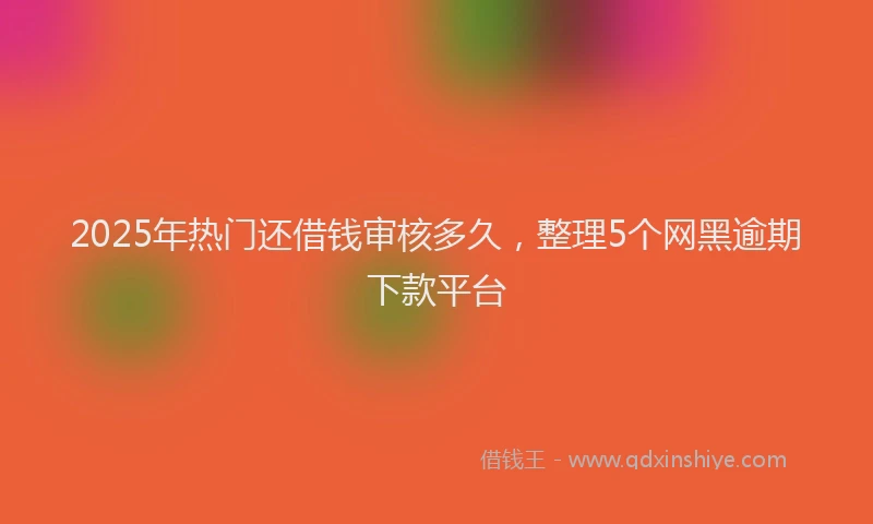 2025年热门还借钱审核多久，整理5个网黑逾期下款平台