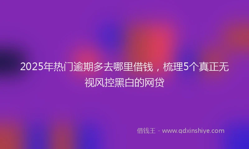 2025年热门逾期多去哪里借钱，梳理5个真正无视风控黑白的网贷