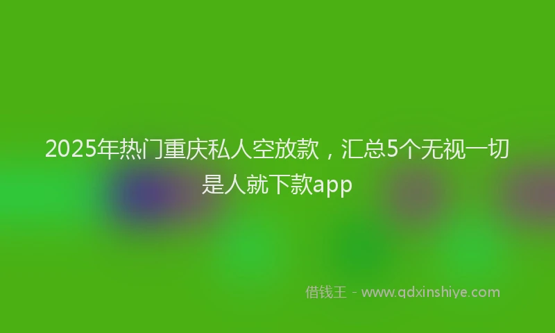 2025年热门重庆私人空放款，汇总5个无视一切是人就下款app