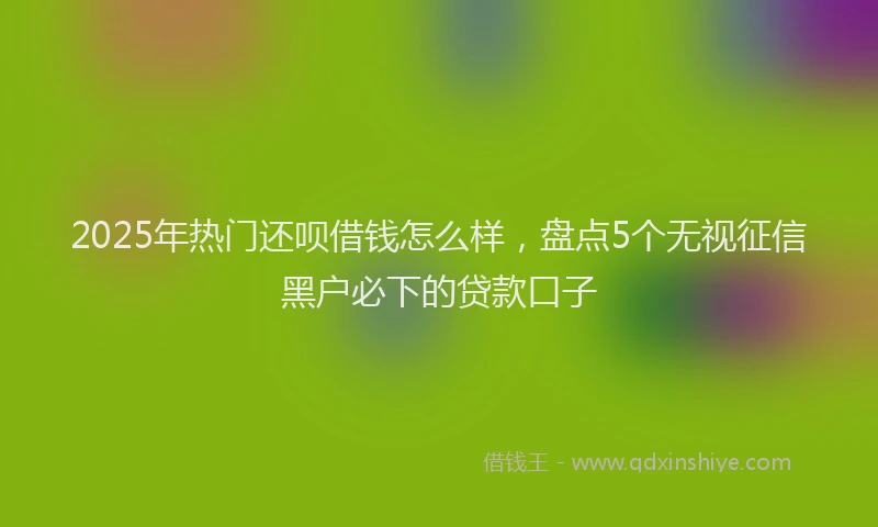 2025年热门还呗借钱怎么样，盘点5个无视征信黑户必下的贷款口子