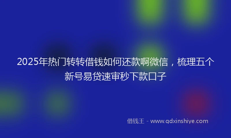 2025年热门转转借钱如何还款啊微信，梳理五个新号易贷速审秒下款口子