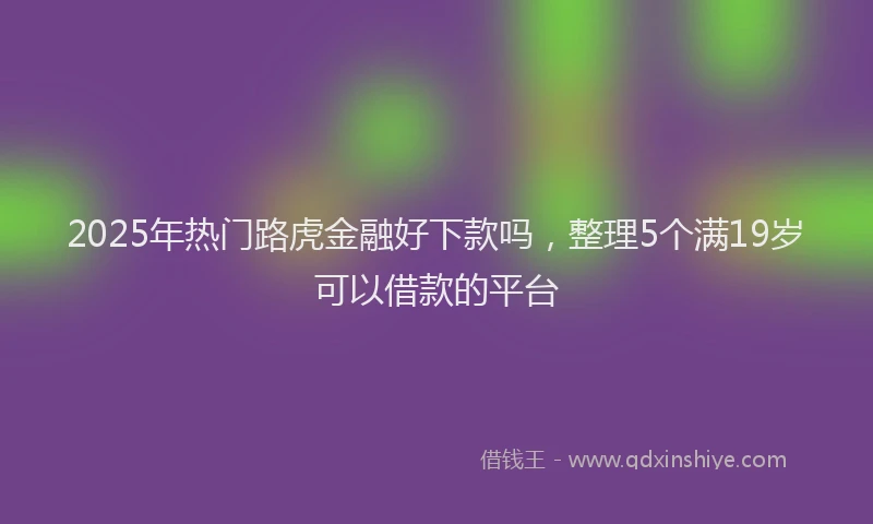 2025年热门路虎金融好下款吗，整理5个满19岁可以借款的平台