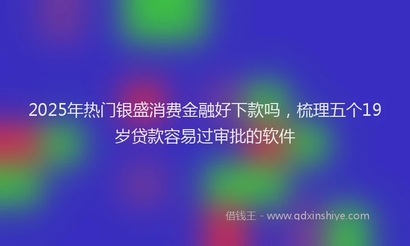 2025年热门银盛消费金融好下款吗，梳理五个19岁贷款容易过审批的软件