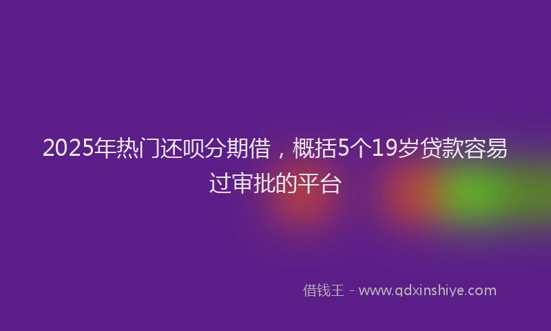 2025年热门还呗分期借，概括5个19岁贷款容易过审批的平台