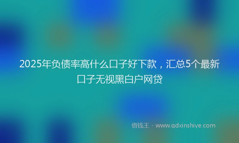 2025年负债率高什么口子好下款，汇总5个最新口子无视黑白户网贷