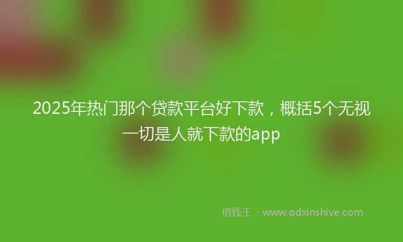 2025年热门那个贷款平台好下款，概括5个无视一切是人就下款的app