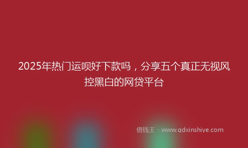 2025年热门运呗好下款吗，分享五个真正无视风控黑白的网贷平台