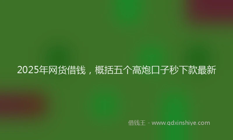 2025年网货借钱，概括五个高炮口子秒下款最新