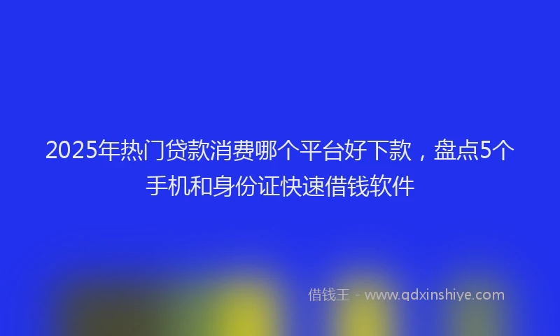 2025年热门贷款消费哪个平台好下款，盘点5个手机和身份证快速借钱软件