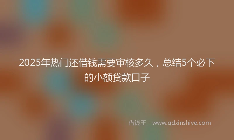 2025年热门还借钱需要审核多久，总结5个必下的小额贷款口子
