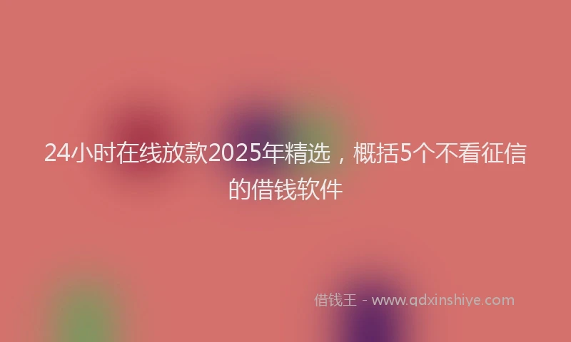 24小时在线放款2025年精选，概括5个不看征信的借钱软件