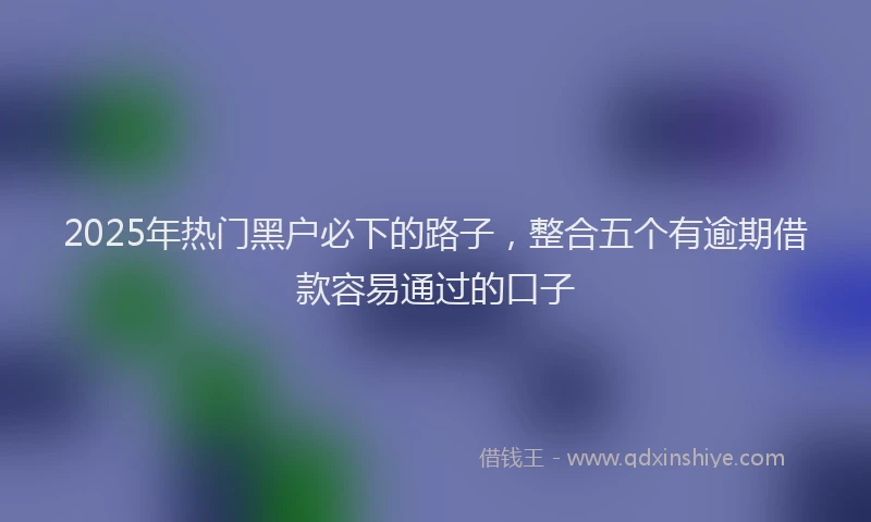 2025年热门黑户必下的路子，整合五个有逾期借款容易通过的口子