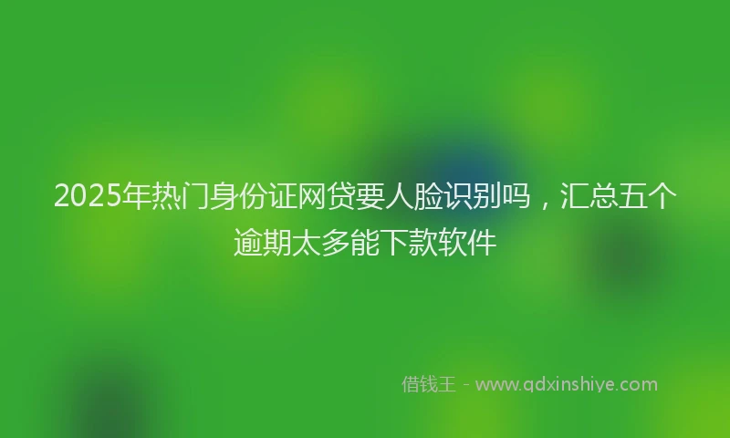 2025年热门身份证网贷要人脸识别吗，汇总五个逾期太多能下款软件