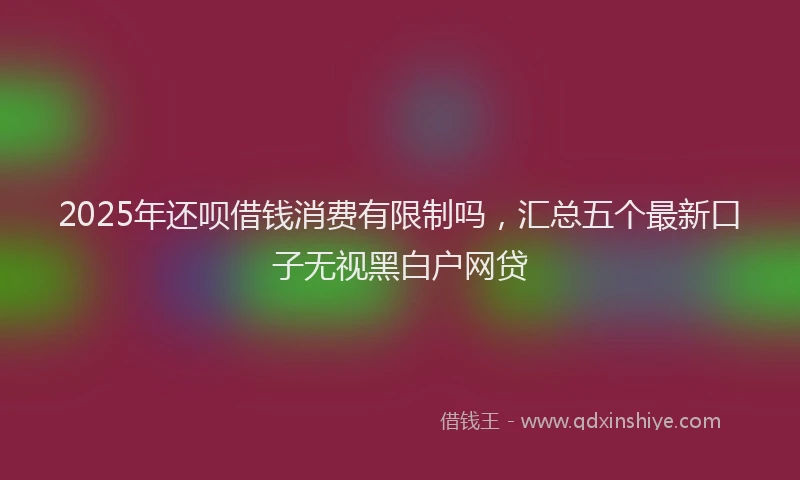 2025年还呗借钱消费有限制吗，汇总五个最新口子无视黑白户网贷