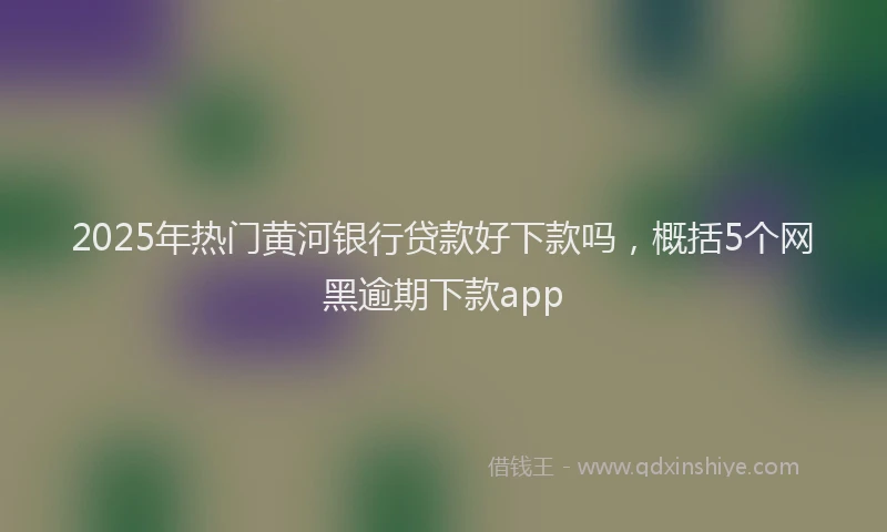 2025年热门黄河银行贷款好下款吗，概括5个网黑逾期下款app
