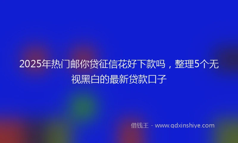 2025年热门邮你贷征信花好下款吗，整理5个无视黑白的最新贷款口子