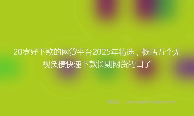 20岁好下款的网贷平台2025年精选，概括五个无视负债快速下款长期网贷的口子