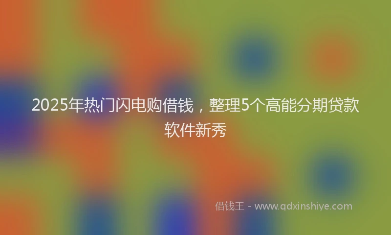 2025年热门闪电购借钱，整理5个高能分期贷款软件新秀