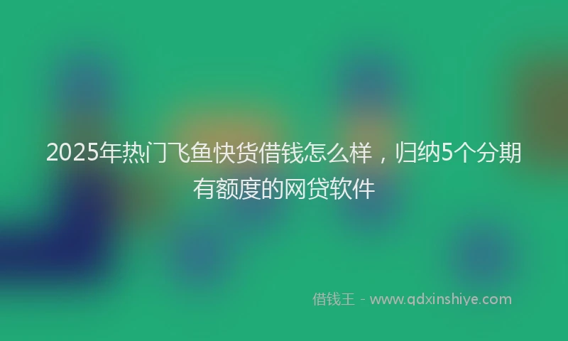2025年热门飞鱼快货借钱怎么样，归纳5个分期有额度的网贷软件