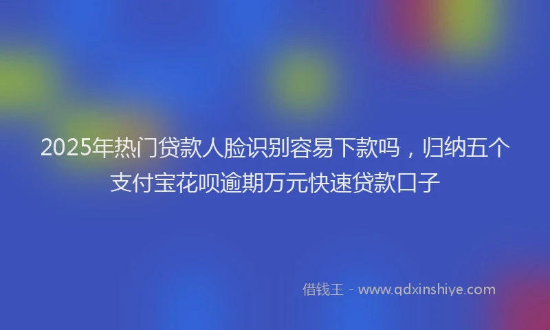 2025年热门贷款人脸识别容易下款吗，归纳五个支付宝花呗逾期万元快速贷款口子