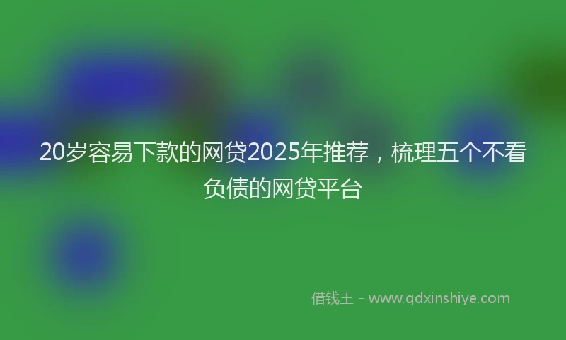 20岁容易下款的网贷2025年推荐，梳理五个不看负债的网贷平台