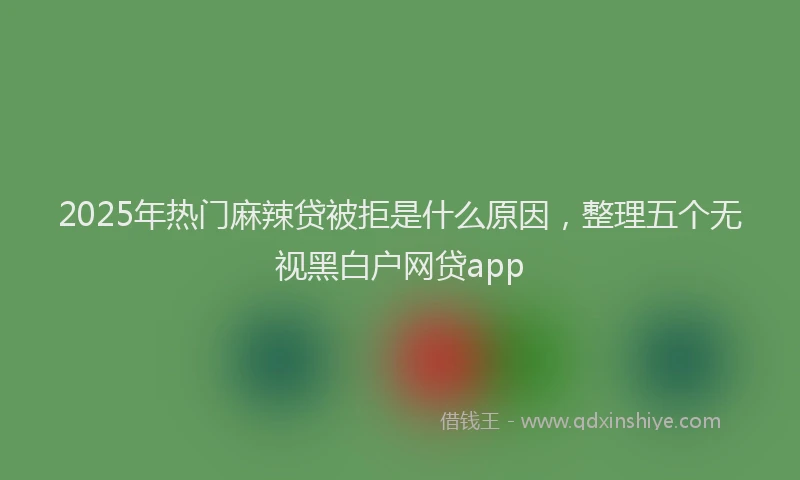 2025年热门麻辣贷被拒是什么原因，整理五个无视黑白户网贷app